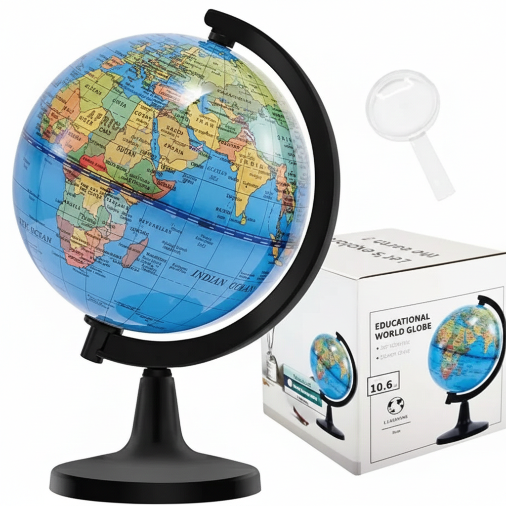 10.6CM Educational World Globe – সোনামণির জ্ঞানের পরিধি হোক বিশ্বজুড়ে!
