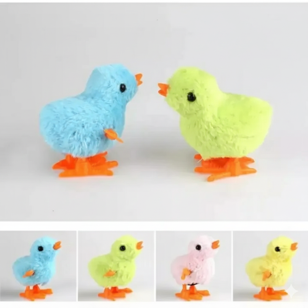 🐥 (2 Pcs) Chicken Clockwork Toys – Moving Chickens